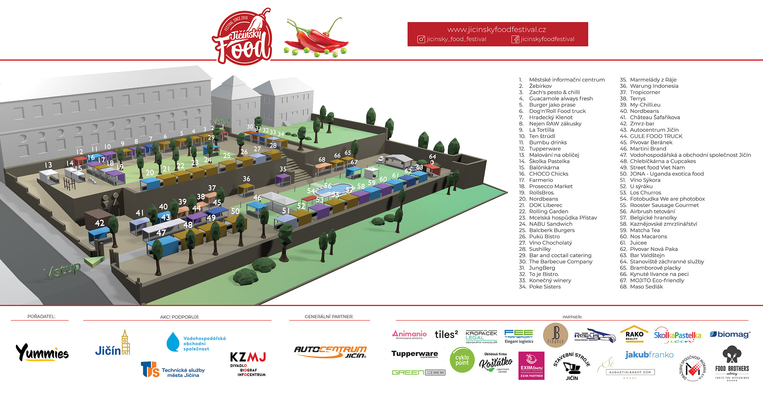 3D mapa - Jičínský Food Festival